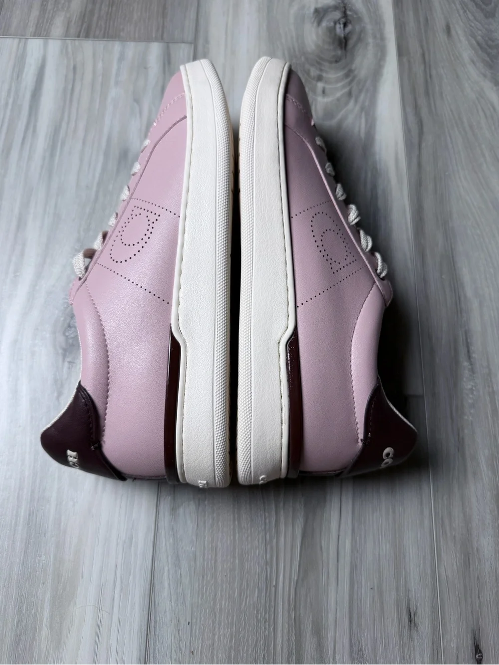 Coach Lowline G5040 Pink Leather Sneakers Women’s Size 10B Burgundy